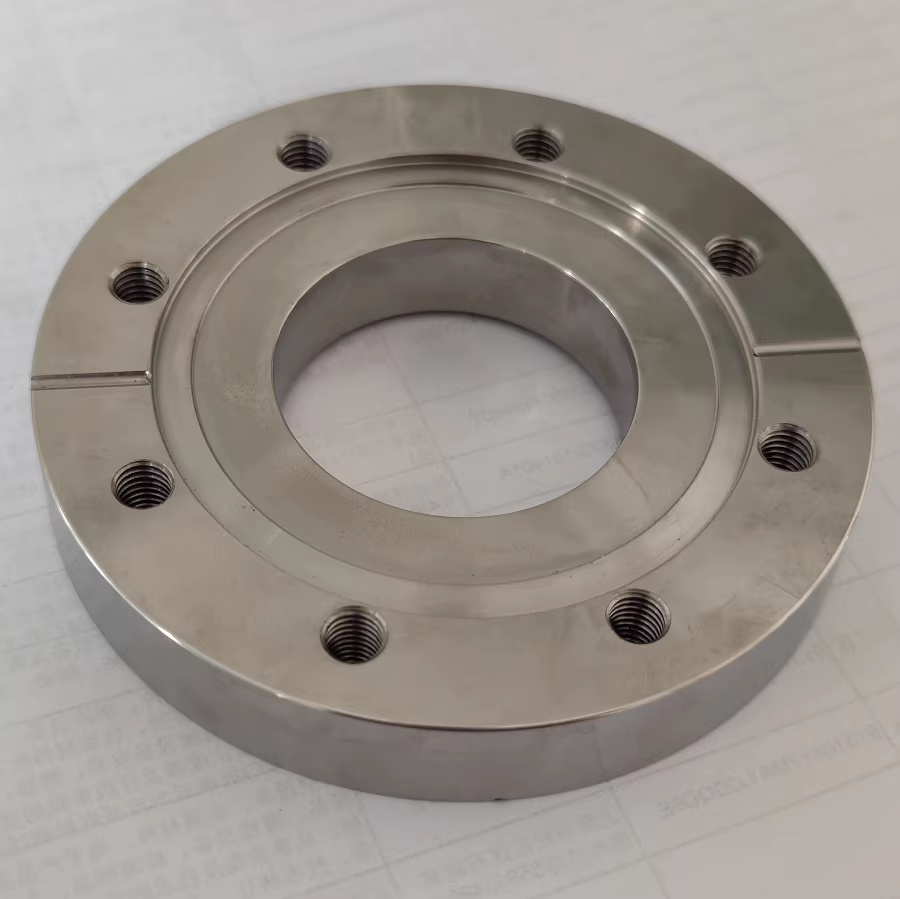 Non-standard custom CF double-sided knife-edge flange 304 stainless steel high vacuum pipe connection bolt flange